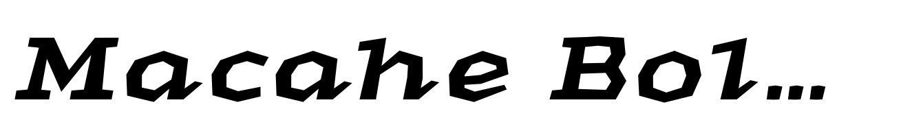 Macahe Bold Italic